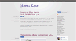 Desktop Screenshot of mateuszkoguc.pl