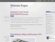 Tablet Screenshot of mateuszkoguc.pl